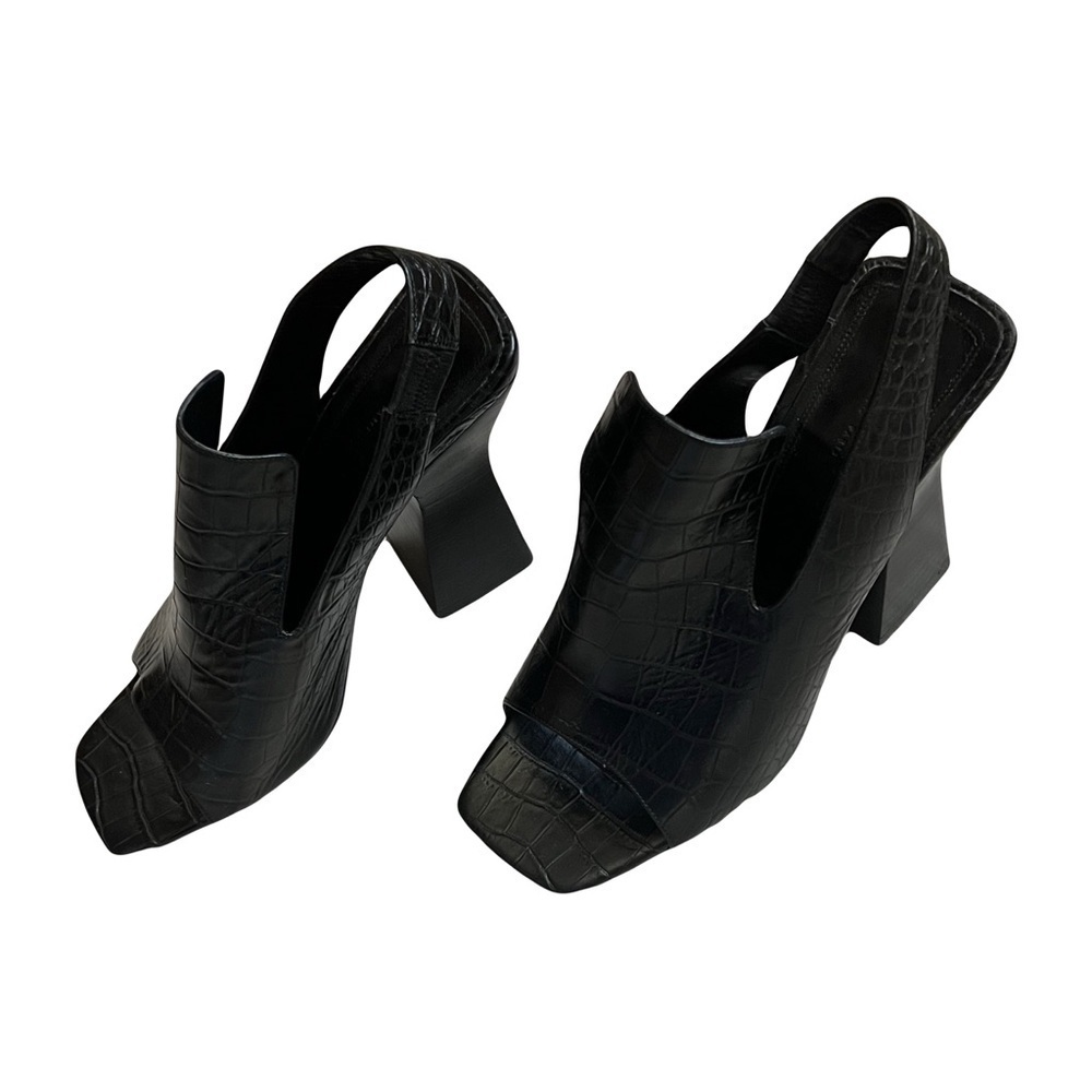 Celine Black Croc leather Heels - Picture 2 of 8